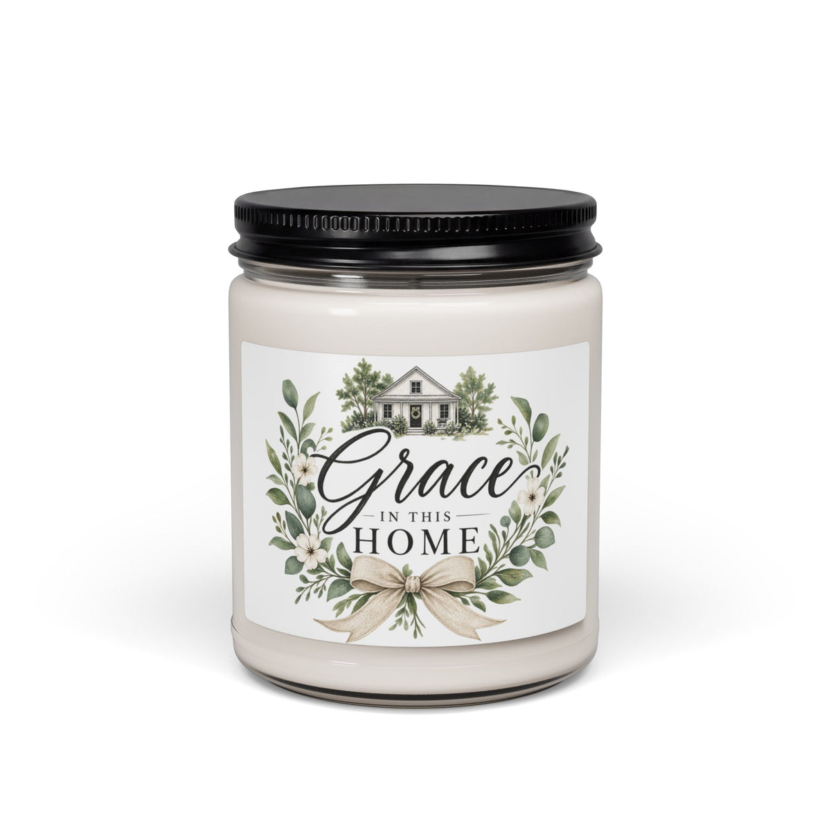 Grace in This Home - 9oz Scented Soy Candle (White Sage & Lavender)