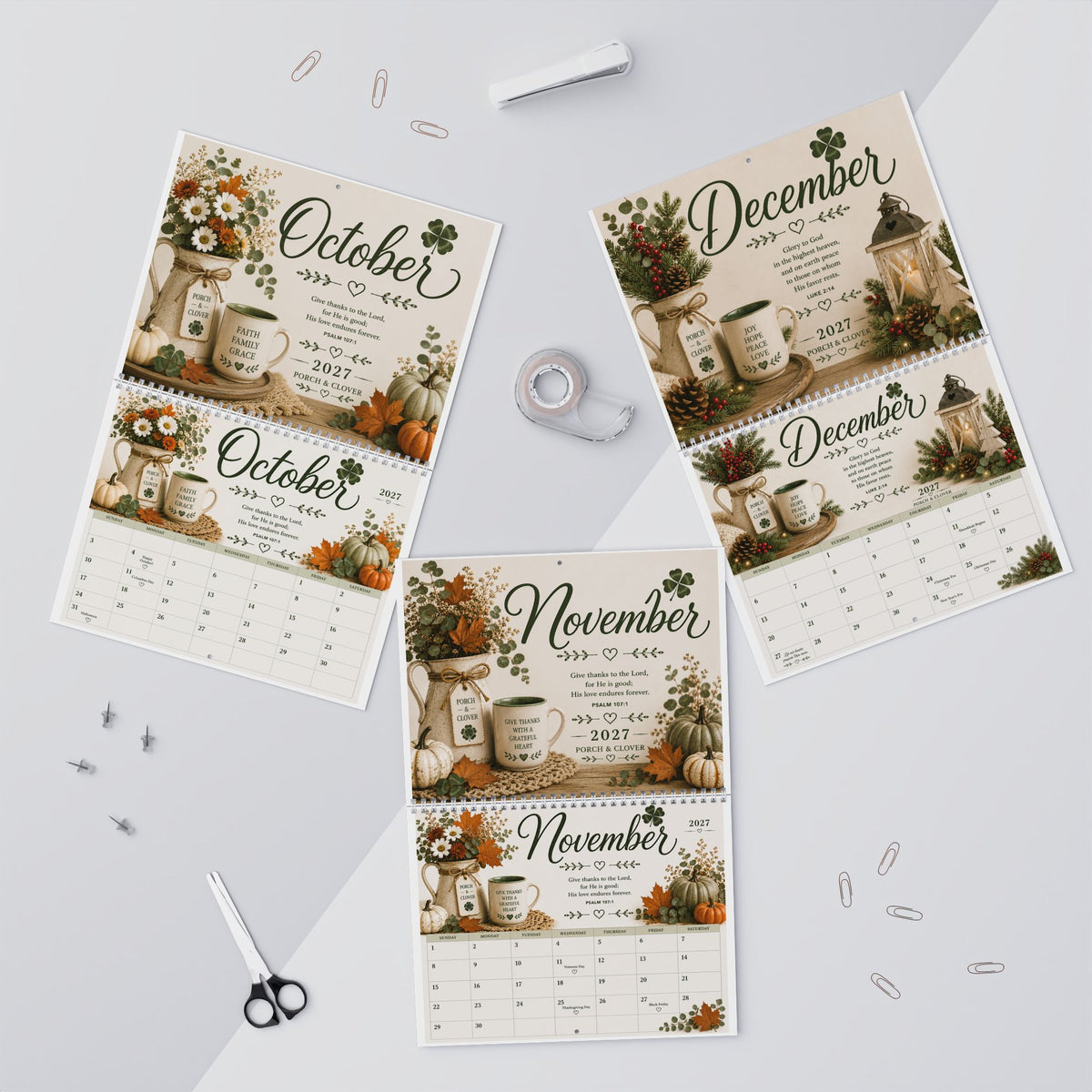 2027 Porch & Clover Calendar