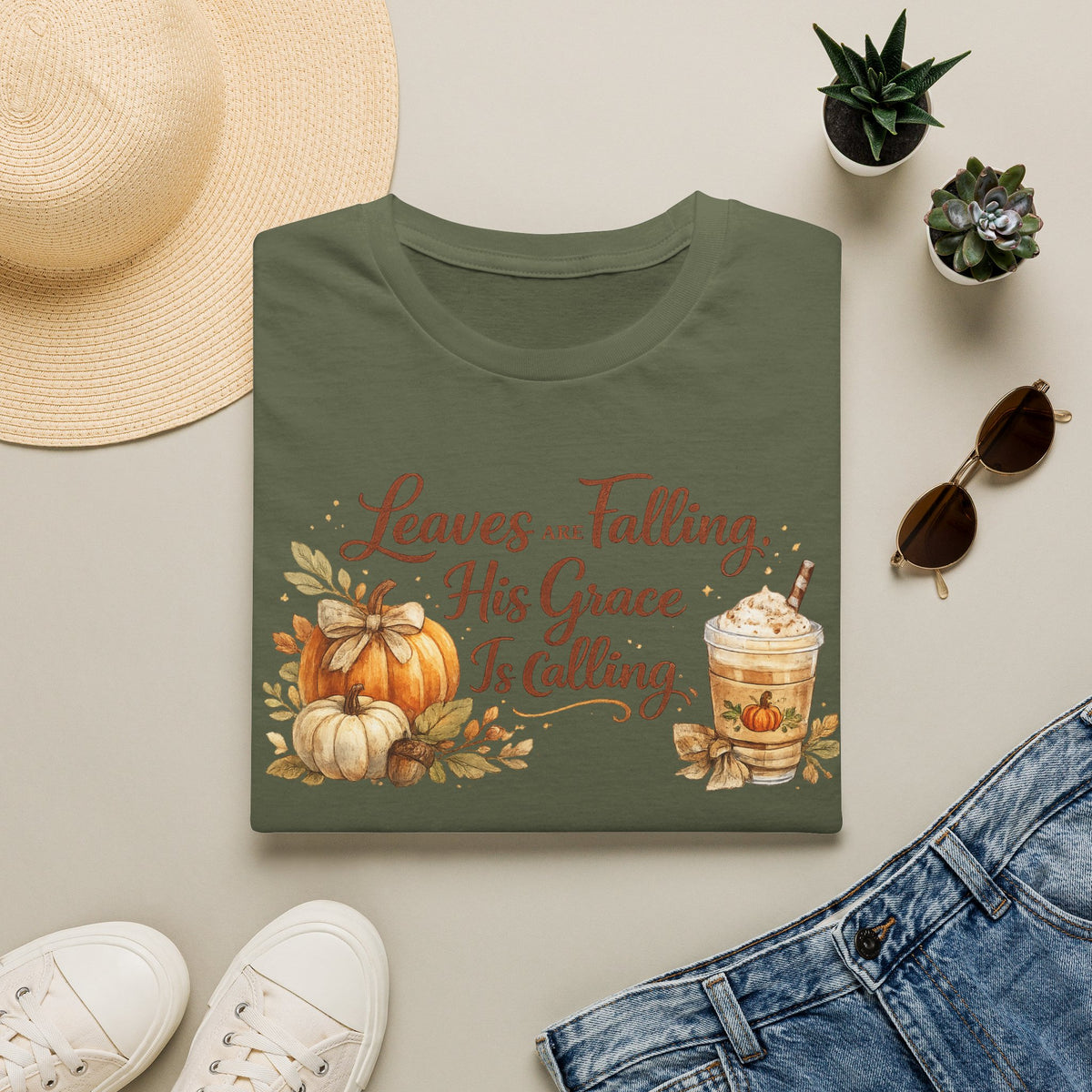Leaves Are Falling, His Grace Is Calling Tee