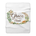 Grace in This Home Sherpa Fleece Blanket