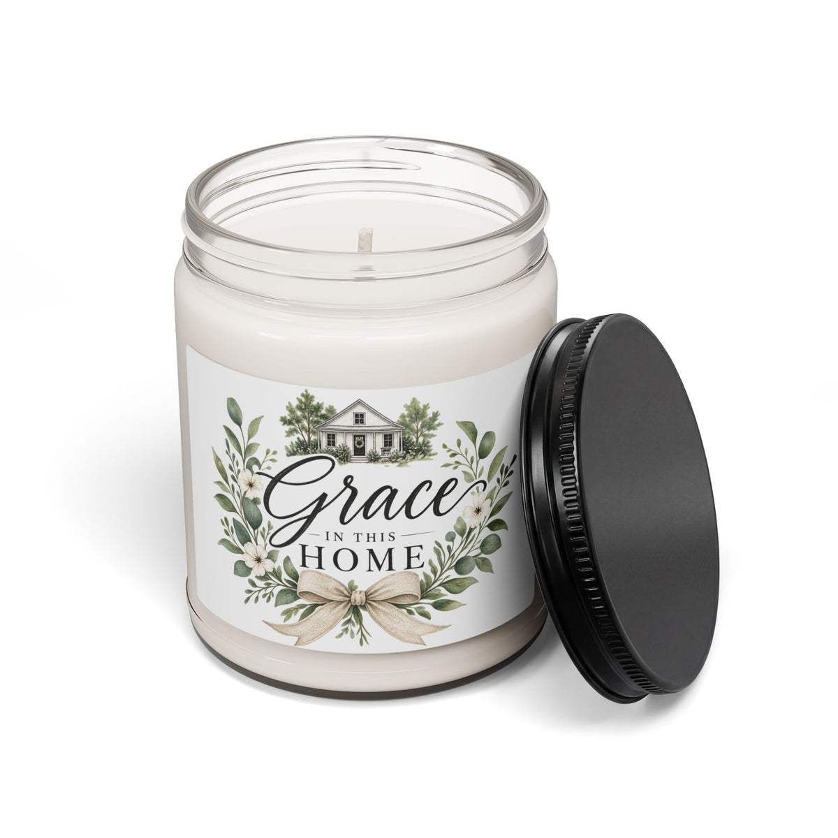 Grace in This Home - 9oz Scented Soy Candle (White Sage & Lavender)